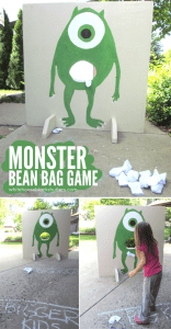 how to make a monster bean bag game. Must do this!