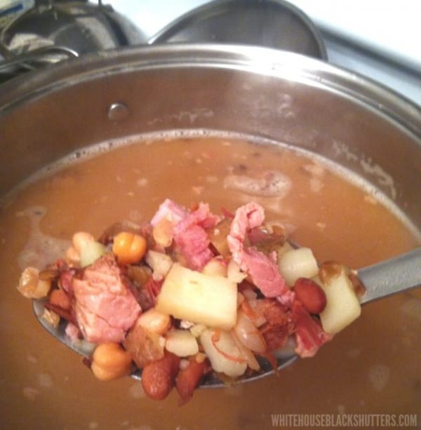 Ham, Potato, Bean, & Barley Soup white house black shutters