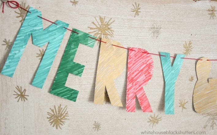 make a DIY scribble letter garland! free #printable letters included!