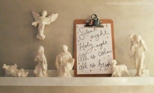 Nativity set on a shelf! plus ideas of up high places to put your set.