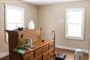beige to greige before and after, you won't believe the difference paint makes in this room!