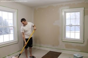 beige to greige before and after, you won't believe the difference paint makes in this room!