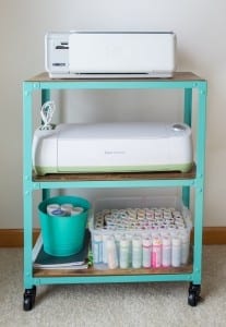 office and craft room storage, printer cart