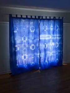 blue tie dyed curtains, how to and tips