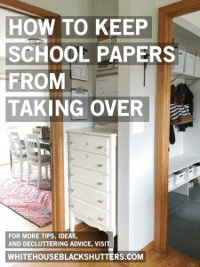 How to keep the school papers from taking over! Tips and organizing tricks from a family of 7.