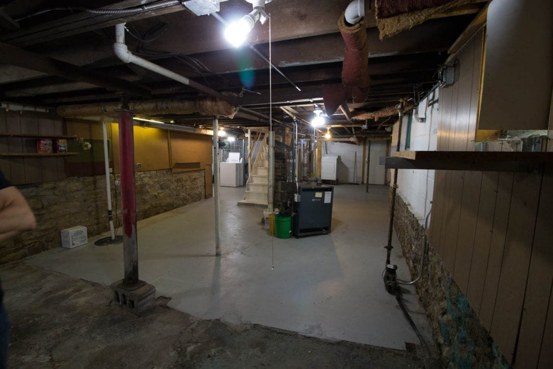 before of our old basement, what we plan to do to update it.
